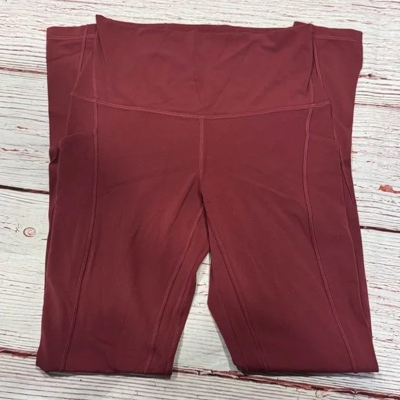 Lululemon Align High-Rise Pant with Pockets 28" in Red Merlot Sz 6 - Picture 3 of 8